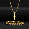 Necklace Set, Vintage Mixed-style Cross Pendant, Fashionable Hip-hop Gothic Style, Multi-layered Design, Suitable for Easter, St. Patrick's Day, and Day of the Dead, a Gift for Friends