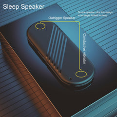 Bluetooth Pillow Speakers for Sleeping, Bone Conduction Pillow Speaker Wireless Under Pillow Speaker MP3 Bluetooth Sound Machine with Timing Function (Black)