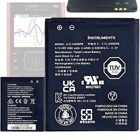 Aousavo 3.7L1200SPB Replacement Battery Compatible with Texas Instruments Battery TI-Nspire CX and CX CAS and CX II CAX, TI-84 Plus CE