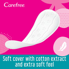 Carefree Cotton Unscented Panty Liners (1x Pack of 56), Soft and Comfortable Panty Liners for Women for Daily Use, Long-Lasting Freshness, 100% Breathable Underwear Protection