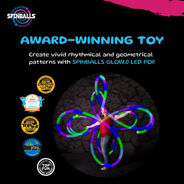 LED Poi - Spin-ballS brand Spin-lightS (Pair)
