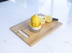 Joie Citrus Juicer with Built-In Strainer, Manual Lemon and Lime Squeezer, Yellow