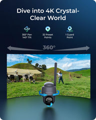 Reolink 4K/8MP 4G Camera, Solar-powered Security Camera Outdoor with Colour Night Vision, No WiFi Security Camera, Pet/Person/Vehicle Detection, Outdoor Camera Wireless, Go PT Ultra-G + Solar Panel