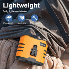 WAFTING Portable Waist Fan - 12000RPM High-Speed Belt Fan, 10-Speed Adjustable, 10000mAh Rechargeable, LED Display Shirt Air Conditioner for Camping, Hiking, and Outdoor Work(Orange)