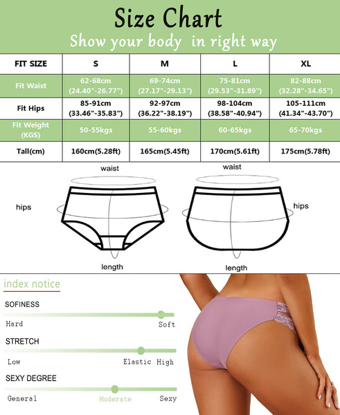 BeReady Seamless Knickers for Women Sexy Lace Seamless Underwear for Women High Cut V-waist No Show Ladies Briefs Panties Multipack