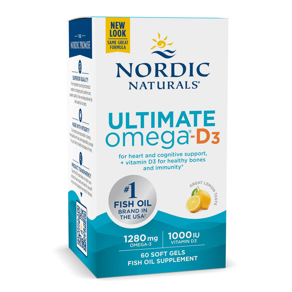Nordic Naturals Ultimate Omega-D3 60 Softgels, Lemon