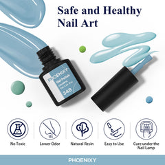 Phoenixy Gel Nail Polish - 60pcs 7ml Gel Nail Polish Set UV Soak-off Nail Polish with Base Coat and Glossy Matte Glitter Top Coat Nail Varnish Sets Manicure Kit for Women