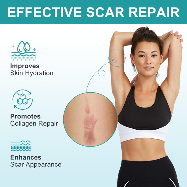 Silicone Scar Tape Silicone Scar Sheets Reusable Professional Reusable Silicone Scar Strip Scar Removal Treatment for C-Section, Keloid, Burn, Acne, Surgical Scars (1.6" x 60"-1.5M)