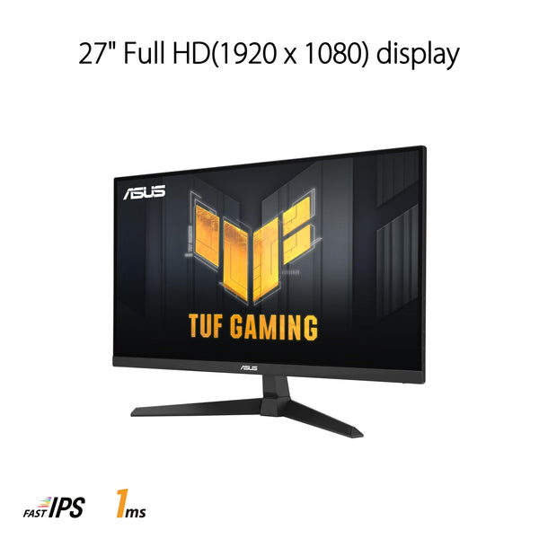 ASUS 27" TUF Gaming Monitor (VG279Q3A), 1920 x 1080, Fast IPS, 1ms, ELMB, 180Hz, Variable Overdrive, 99% sRGB, VESA