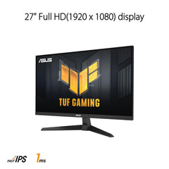 ASUS 27" TUF Gaming Monitor (VG279Q3A), 1920 x 1080, Fast IPS, 1ms, ELMB, 180Hz, Variable Overdrive, 99% sRGB, VESA