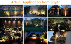 ECOWHO Extension Cable, 2 Pack Extension Lead Waterproof Cord Anti-Corrosion Wiring for Garden Lights Path Lighting LED Landscape Spotlights (4m)