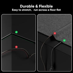 VOIETOLT Outdoor Cat 6 Ethernet Cable 40m, Water Resistant Direct Burial LLDPE UV Jacket - 24AWG 10Gbps High Speed Gigabit Internet Network Cable - CCA, UTP with 40 Ties - Black