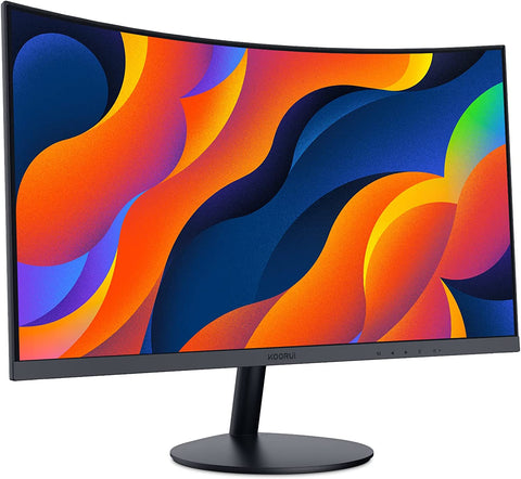 KOORUI 24-Inch Curved Computer Monitor- Full HD 1080P