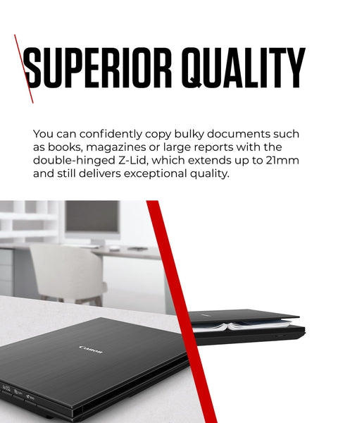 Canon LiDE 400 Colour Flatbed Scanner (Black) - Space Saving Design with USB Type-C Connectivity, Easy One-Touch Operation - Ideal for Home or Office