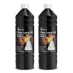 Quebec Clear Lamp Oil 2 x 1L – Clean Burning for Indoor & Outdoor Oil Lamps, Lanterns & Torches, Odorless Formula