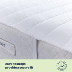 Silentnight Anti-Allergy King Mattress Topper - Thick Deep Mattress Pad Protecting Against Allergies and Dust Mites - Hypoallergenic and Machine Washable - King Bed, White