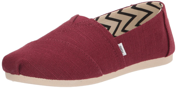 TOMS Women's Alpargata Heritage Canvas Loafer Flat, Black Cherry, 9 UK