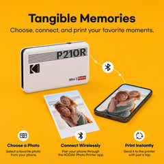 KODAK Mini 2 Retro 2x3 Portable Photo Printer, 4PASS, 38 Sheets, Black
