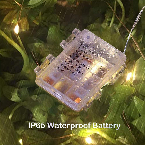 Lezonic [2 Pack] Fairy Lights, 120LEDs 13M 8 Modes String Lights Battery Operated, Indoor/Outdoor with Remote Timer for Bedroom, Party, Wedding, Christmas Decorations(Warm White)