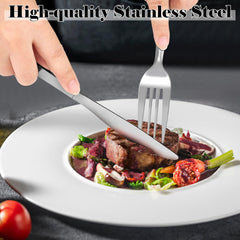 Bestdin Cutlery Set - 16 Piece Cutlery Set for 4 People, Stainless Steel Tableware Silverware Set with Spoon Knife and Fork Sets, Ideal for Home/Party/Restaurant, Mirror-Polished & Dishwasher-Safe