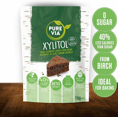Pure Via Xylitol 1kg - Plant Based, Vegan and Keto Friendly Sugar Alternative - Single Pack