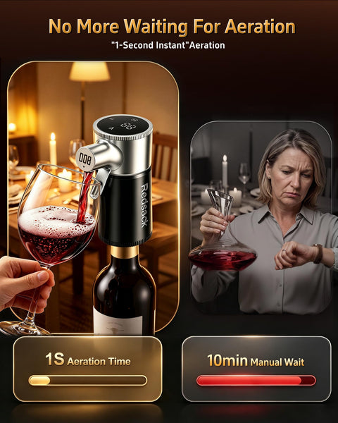 Electric Wine & Whiskey Decanter, Rechargeable Liquor Dispenser with 1-999ml Precise Dosing, 1-Second Aeration, Drink Tracking Promote Healthy Living, 30 Day Battery Life, Perfect for Parties & Gifts