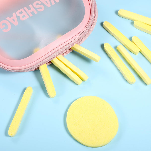 48 Pcs Facial Sponges, Compressed Face Cleansing Sponge Cellulose Face Sponge for Men Women Massage Makeup Removal(Yellow)