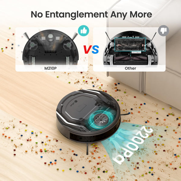 Lefant M210P Robot Vacuum Cleaner, Featured Carpet Cleaner Small Robot 7.8cm Thin 28cm DIA, Robotic Vacuum Alexa Voice Control Self-Charging Ideal for Pet Hair Hard Floor and Carpet