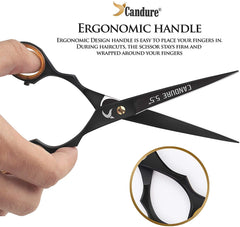 Candure Hairdressing Cutting Scissors Barber and Thinning Salon Shears Set 5.5 inch