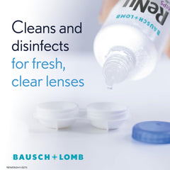ReNu Multi-Purpose Contact Lens Solution 240 Ml - For Soft Contact Lenses Comfortable Wear, Gentle On Sensitive Eyes, Clean, Disinfect, Rinse, Lubricate And Store Your Lenses, Lens Case Included