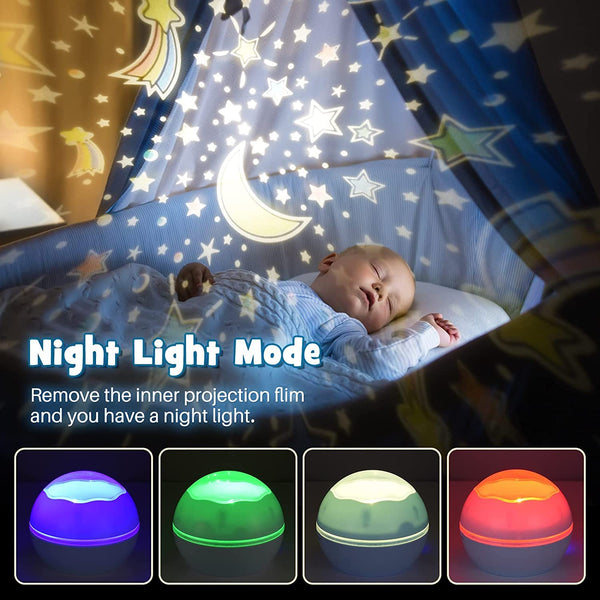 EUCOCO Sensory Toys for Babies, Baby Toy 6 to 12 Months Kids Night Light Projector Sensory Lights New Baby Gifts for 1 2 3 Year Olds Birthday Presents Projector Light 1st Birthday Gifts for Girls Boy