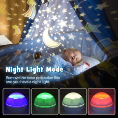 EUCOCO Sensory Toys for Babies, Baby Toy 6 to 12 Months Kids Night Light Projector Sensory Lights New Baby Gifts for 1 2 3 Year Olds Birthday Presents Projector Light 1st Birthday Gifts for Girls Boy