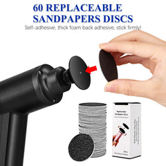 Electric Foot File Feet Hard Skin Remover 4500rpm, Adjustable Speed Foot Sander Professional Electric Callus Remover for Women Men Dry Dead Skin Remover, Black