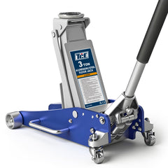 TCE 3 Ton Low Profile Trolley Jack, Aluminium & Steel Hydraulic Car Jack with Dual Piston Quick Lift Pump, Lifting Range 100-465 mm, Heavy Duty Floor Jack for Cars, SUVs & Low Clearance Vehicles