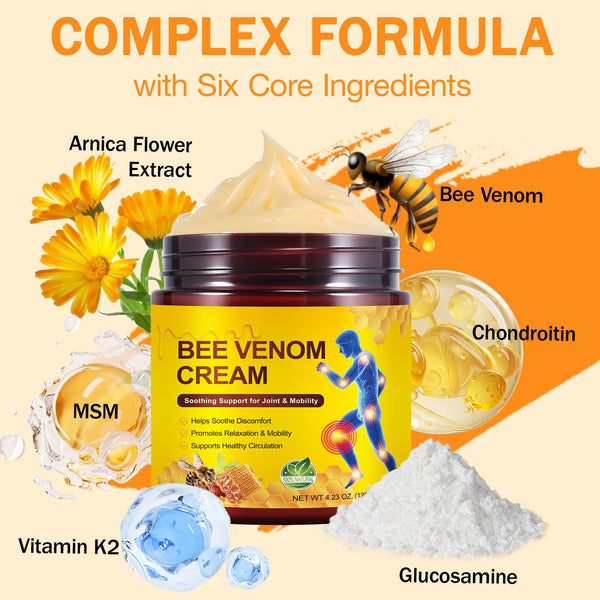 Arthritis & Joint Pain Relief Cream 120g – Extra Strength Anti-Inflammatory Formula for Knee, Back, Neck, Hands & Feet, Fast-Acting Deep Tissue Massage Cream for Stiffness, Swelling & Muscle Recovery