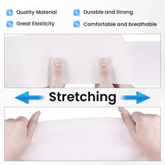 Trimming Shop 75mm (3 Inch) Wide Flat Elastic Band, Stretchable Waistband Tape Elastic Cord for Sewing Clothing, Garments, Dressmaking, DIY Craft Projects, White, 5 Metres