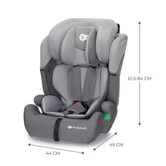 Kinderkraft Car Seat Comfort UP, I-Size Booster Child Seat, with 5 Point Harness, Adjustable Headrest, for Toddlers, Infant, Group 1/2/3, 9-36 Kg, Up to 12 Years, Gray