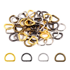 Swpeet Assorted Multi-Purpose Metal D Ring Semi-Circular D Ring Pack of 150, Mixed, 1/2 inch