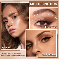 2PCS Waterproof Eyebrow Stamp,Eyebrow Stamp Kit with Eyebrow Pencil,Long-Lasting Eyebrow Powder &Brow Tint Kit,Easy-to-Use Brow Stamp for Quick Shaping,Multi-Functional Eyebrow Tint#Dark+Light Brown