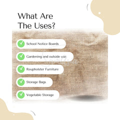 1m Hessian Fabric – Textured Burlap Jute Sack Material– 72” Inch Wide, 183cm Wide, 10oz 225GSM –Fabric for School Boards, Gardens, Table Runners, Arts & Crafts – by SAMASIA