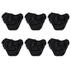 FILFEEL 50pcs Disposable Underwear, Portable Travel Underwear Disposable Panties for Outdoor Tourism Hotel Travel SPA Salon (Black) Free Size