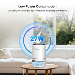 Dr. PREPARE 1000ml Dehumidifiers for Home, Small Dehumidifier for Bedroom, Ultra-Quiet, Auto Off, 3 Timer Functions, Portable Dehumidifier Remove Damp, Mold for Dorms, Offices, RVs, Garages - White
