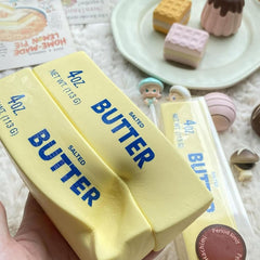 Butter Squishy, Salted Butter Design Stress Relief Squishies for Desk, Anxiety Relief Fidget Toy Sensory Toys for Adults & Kids, Funny-Themed Office Decor