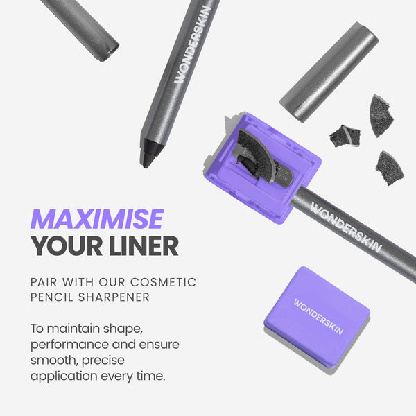 Wonderskin 1440 Longwear Brown Eyeliner Pencil, 3 Pack - Waterproof, Sharpenable Eyeliner Pencil & Smudge Proof Brown Eye Liner Pencils (Kalamata)