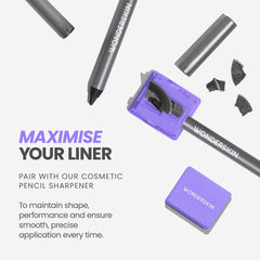 Wonderskin 1440 Longwear Brown Eyeliner Pencil, 3 Pack - Waterproof, Sharpenable Eyeliner Pencil & Smudge Proof Brown Eye Liner Pencils (Kalamata)
