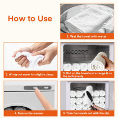 iklestar Hot Towel Warmer, 23L Professional Spa Towel Heater Cabinet with Clip, Extra Large Estheticians Towels Heating Machine for Massage Salon Barbershop, White