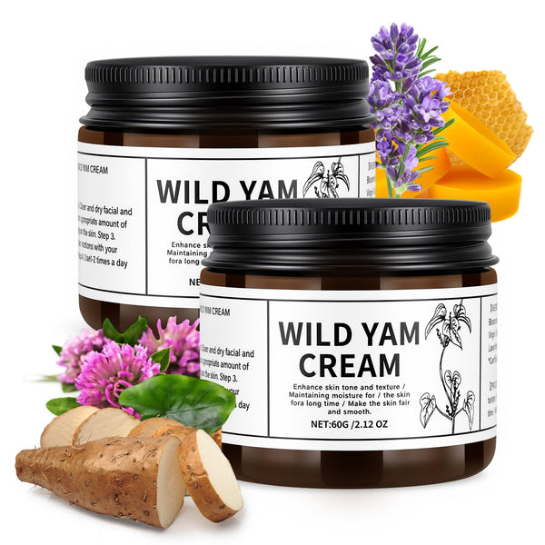 2Pcs Wilderglow Wild Yam Cream Organic, Hydrating&Nourishing Face Cream