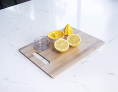 Joie Citrus Juicer with Built-In Strainer, Manual Lemon and Lime Squeezer, Yellow