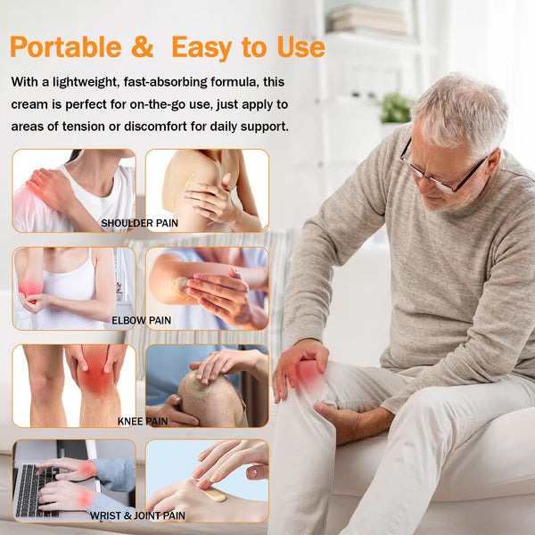 Arthritis & Joint Pain Relief Cream 120g – Extra Strength Anti-Inflammatory Formula for Knee, Back, Neck, Hands & Feet, Fast-Acting Deep Tissue Massage Cream for Stiffness, Swelling & Muscle Recovery