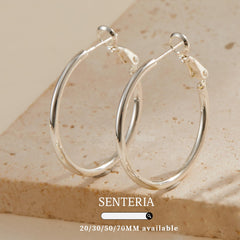 Senteria Creolen Silber 925 für Damen Hypoallergen Ohrringe Creolen Silber 925 Groß Leichte Dünne Damen Mädchen Ohrringe 30mm
